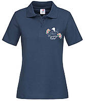 Футболка - Поло для масажистів з надрукованим дизайном - малюнком - "Massage Relax"