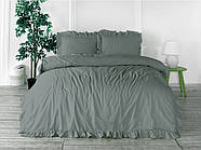 Комплект постільної білизни з вареного бавовни полуторний розмір Limasso Еxclusive Natural Green