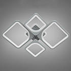 Світлодіодна люстра 100 Вт з підсвічуванням основи та пультом д/к колір карксу сірий D-A9171/2+2GR LED 3color dimmer, фото 5