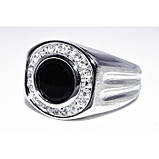 Кільце. Натуральний онікс топаз. Срібло 925 проби., фото 4