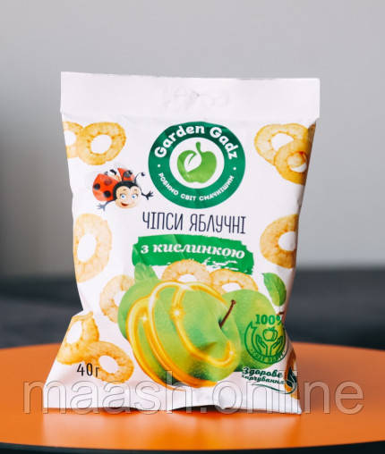 Чіпси яблучні з кислинкою Garden Gadz, 40 г, фото 1