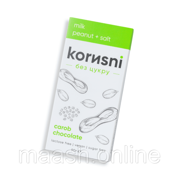 Шоколад Кероб Молочний Арахіс Сіль Korиsni, 90г