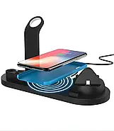 Бездротова зарядна станція 5 в 1 для iOS та Android Wireless charger Мультифункціональний девайс для заряджання, фото 2