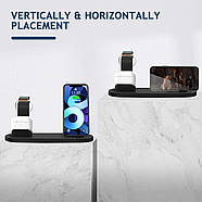 Бездротова зарядна станція 5 в 1 для iOS та Android Wireless charger Мультифункціональний девайс для заряджання, фото 7