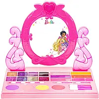 Дитячий набір косметики з дзеркалом Barbie, дитяче трюмо барбі з палеткою тіней для очей косметика дитяча