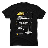 Футболка Resistance X-Wing Schematic