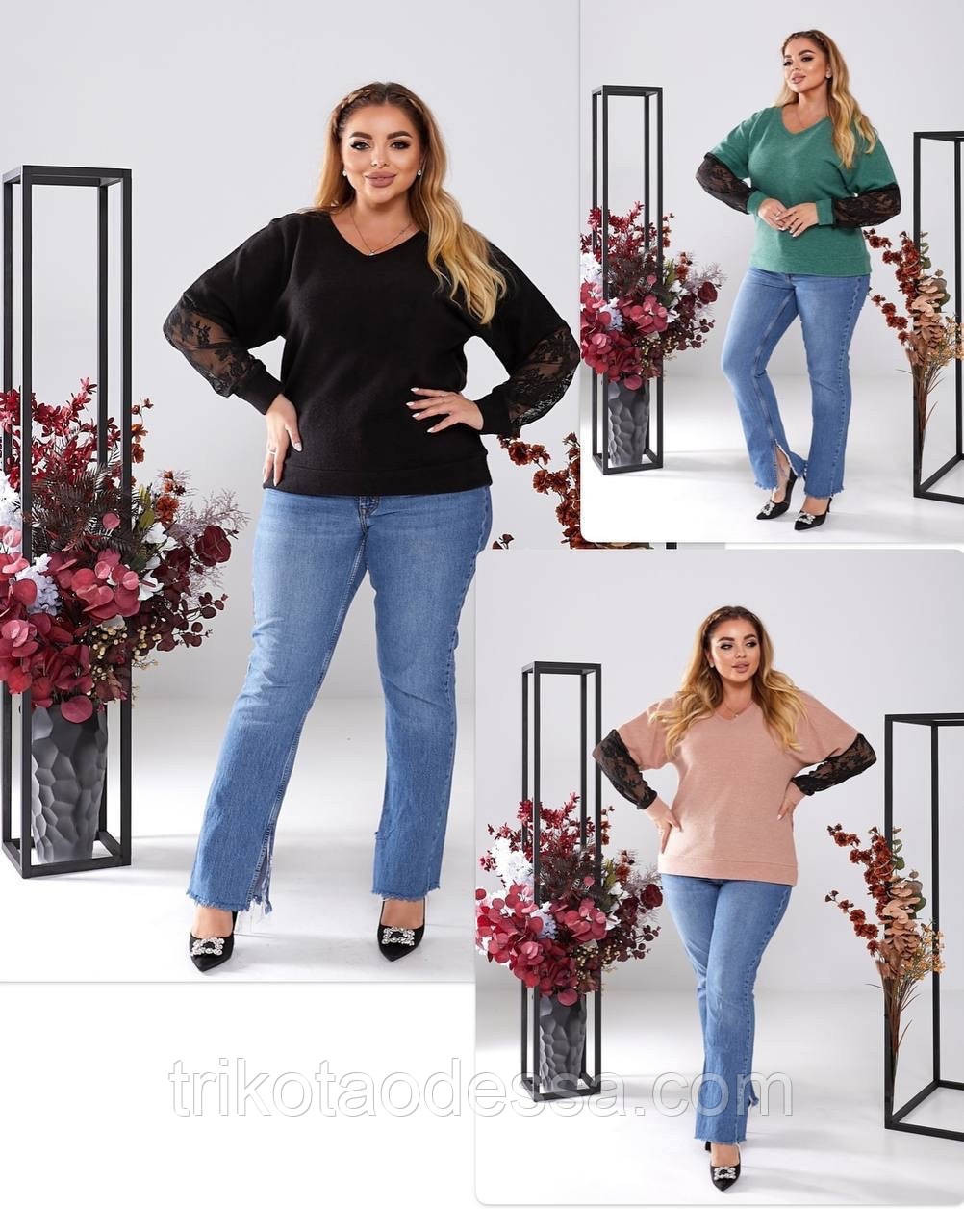 Кофта жіноча 639гл батал р.48-58, фото 1