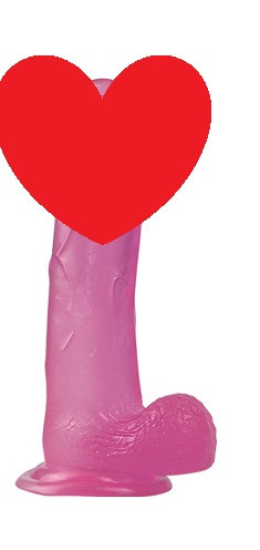 Фалоїмітатор із мошокою Jelly Studs Crystal Dildo Large 8" Pink