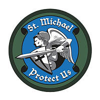 Шеврон Святой Михаил защити нас (Saint Michael Protect us) Шевроны на заказ на липучке (AN-12-226-4)