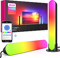 BOIROS Smart Led Light Bars, 2 шт., RGB Flow Light Bar с Bluetooth-приложением, изменяющим 16 миллионов цветов