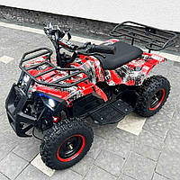 Детский квадроцикл HB-ATV800AS-3 мотор 800W, 3 аккумулятора, скорость 22 км/ч, мягкое сидение, красный
