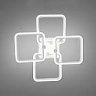 Світлодіодна люстра 110 Вт з підсвічуванням основи та пультом д/к колір каркасу білий D-MX3614/4L WH LED 3color dimmer, фото 3