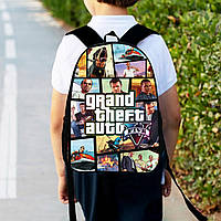 Рюкзак детский GTA "Grand Theft Auto" 34х27см,городской ранец для мальчика с принтом