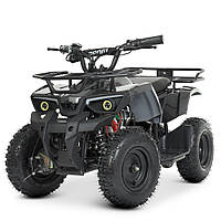 Детский квадроцикл HB-ATV800AS-19 мотор 800W, 3 аккумулятора, скорость 22 км/ч, мягкое сидение, серый