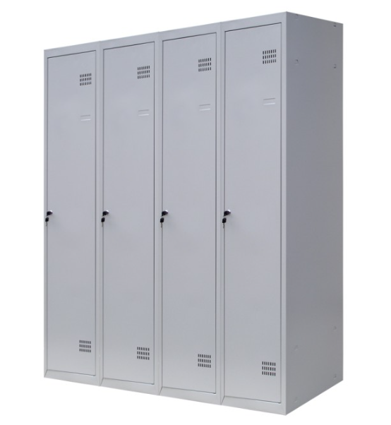 Шафа для одягу 1800х1600х500 мм металева чотирьохкамерна, однорівнева (без пдв)