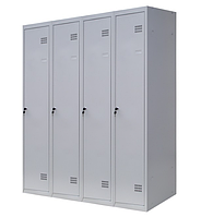 Шкаф для одежды 1800х1200х500 мм металлический четырехкамерный, одноуровневый