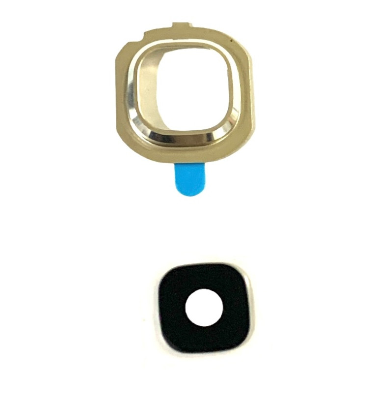 Скло камери для Samsung J510/J5 2016/J710/J7 2016 з рамкою Gold, фото 1