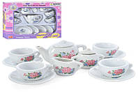 Набор посуды YH5989-D466 чайный сервиз на 4 персоны, фарфор, 11 предметов, в коробке