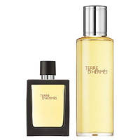 Набор Hermes Terre d'Hermes Parfum 125 ml REFILL парфюмированная вода + 30 ml парфюмированная вода