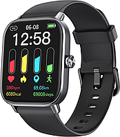 Умные часы Amzhero Fitness с Alexa для женщин и мужчин, круглосуточное измерение сердечного ритма, кислорода