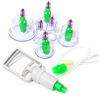 Антицелютні вакуумні банки масажні 6 шт з насосом