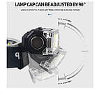 Ліхтар налобний BL-T133, із сенсором 9073, чорно-білий, фото 3