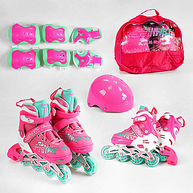 Ролики із захистом pink S (31-34)