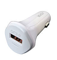 Автомобільний зарядний пристрій Aspor A901 блочок (QC3.0/18W) LED- білий
