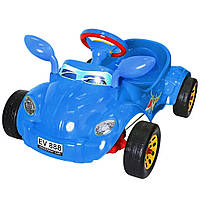Машина детская "Молния", педальная,голубая