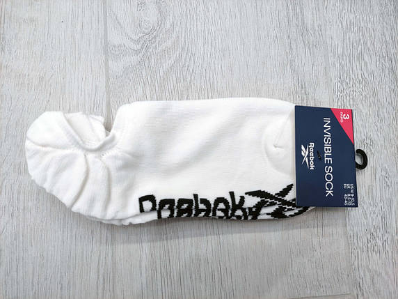 Шкарпетки (сліди) Reebok Invisible Sock розмір 43-45 оригінал 3 шт. білі, фото 2