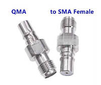 Адаптер переходник QMA female-SMA female разъем для радиооборудования
