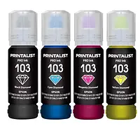 Комплект чернил для принтера Printalist 103 для Epson L1110/L3100/L3110/L3150/L3160/L5190 4x70 мл (PL103SET)