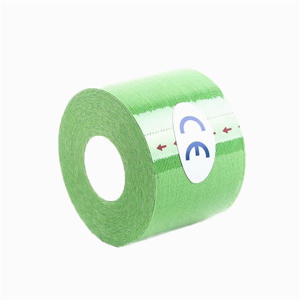 Кінезіо Тейп 5 см х 5 м Кінезіологічний спортивний тейп стрічки Kinesiology Tape, зелений