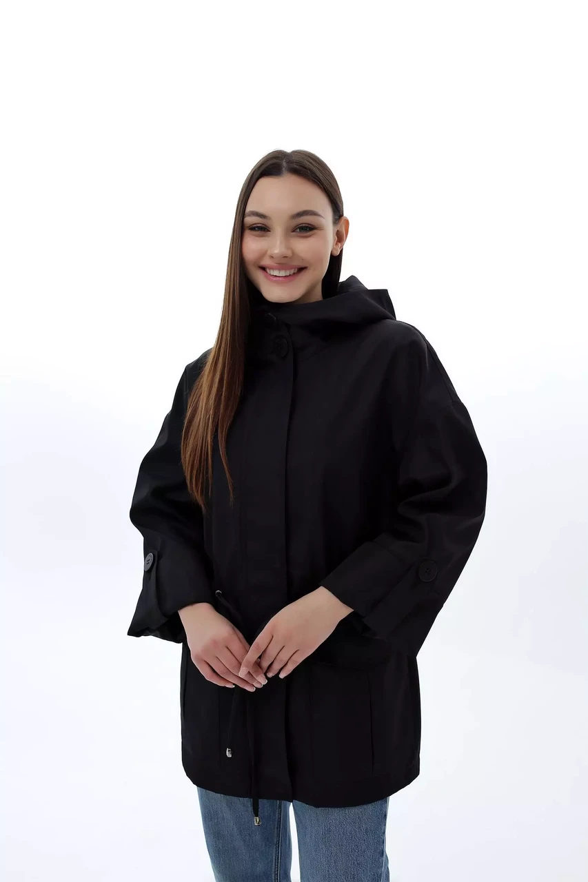 Яскрава практична жіноча вітровка парка з капюшоном, фото 1
