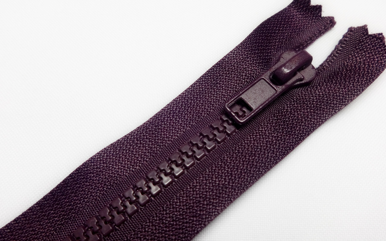 Блискавка тракторна №5 карманка 16см колір баклажан №09, фото 1