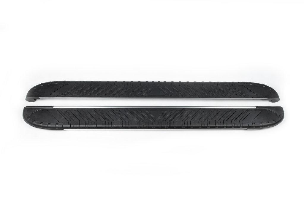Бокові пороги Bosphore Grey (2 шт., Алюміній) для Jeep Cherokee KL 2013-2024 рр