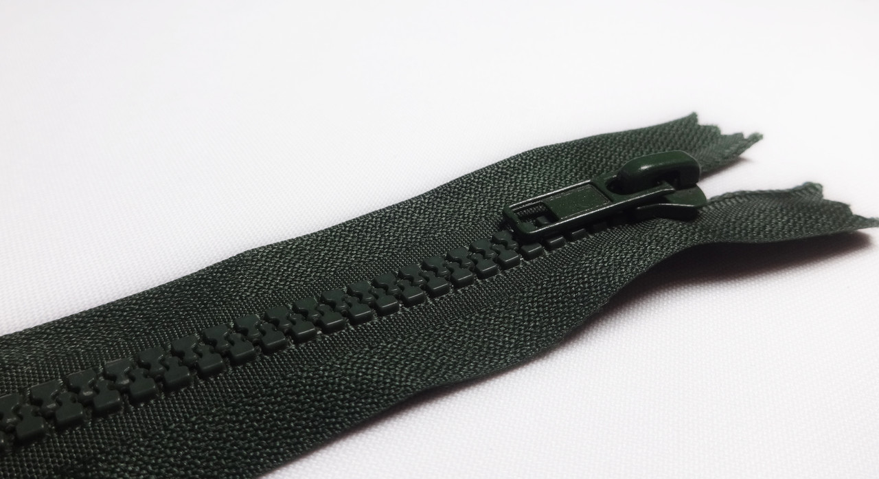 Блискавка тракторна №5 карманка 16см колір темно зеленый №58, фото 1