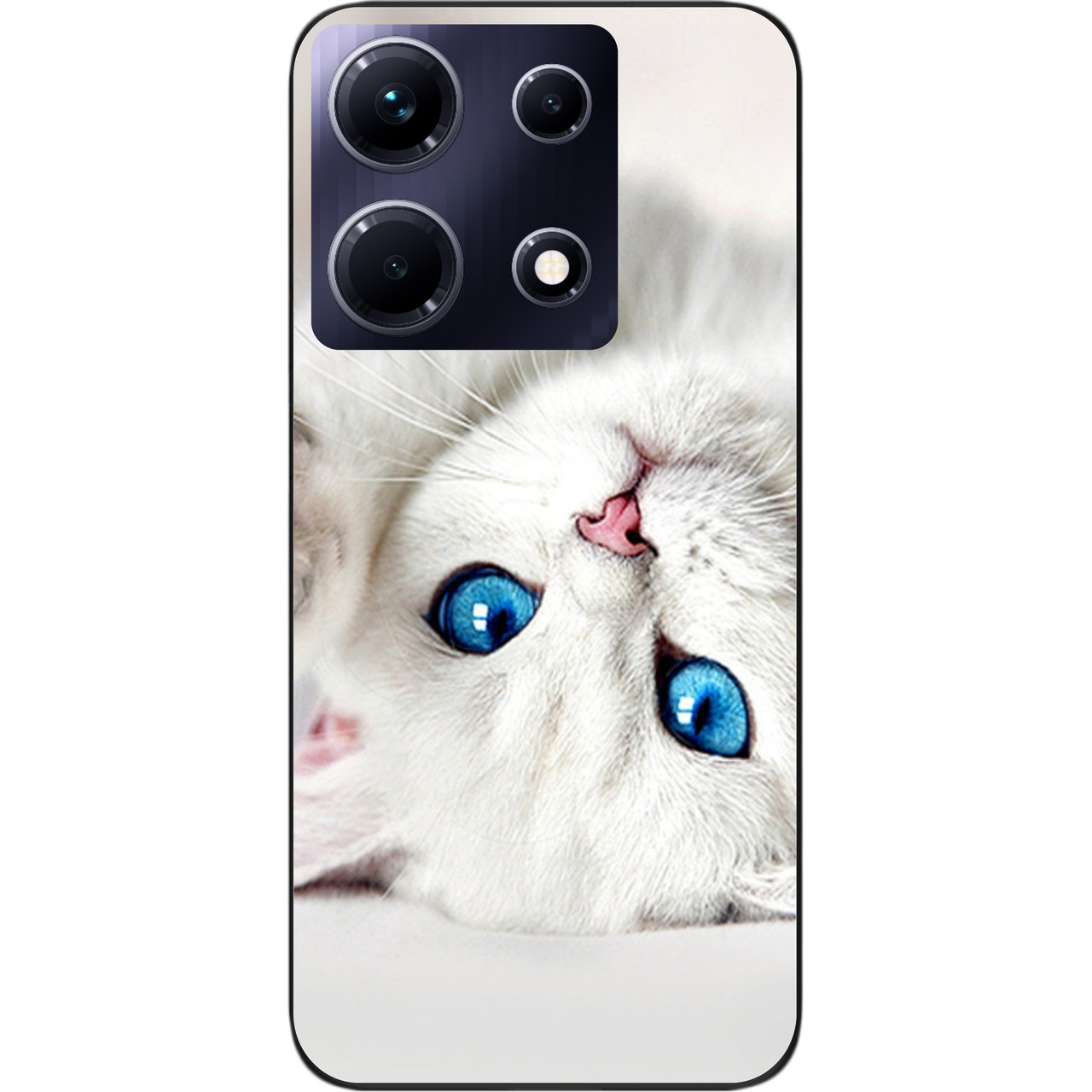 Силіконовий чохол Epik для Infinix Note 30 4G (X6833B) з картинкою Білий котик