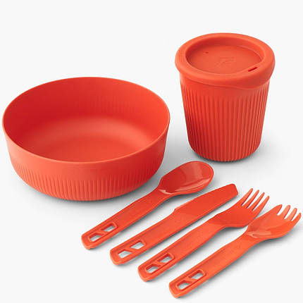 Набір туристичного посуду Sea To Summit Passage Dinnerware Set 1P, 6 Piece (Spicy Orange), фото 1