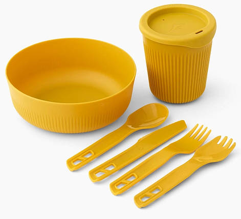 Набор туристической посуды Sea To Summit Passage Dinnerware Set 1P, 6 Piece (Arrowwood Yellow), фото 1
