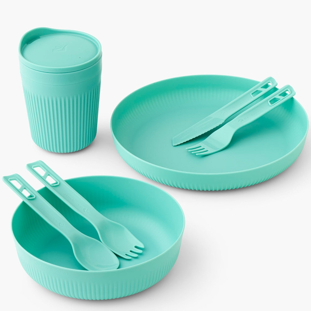 Набір туристичного посуду Sea To Summit Passage Dinnerware Set 1P, 7 Piece (Aqua Sea)