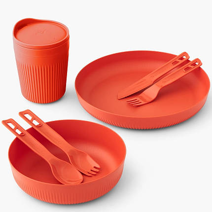 Набір туристичного посуду Sea To Summit Passage Dinnerware Set 1P, 7 Piece (Spicy Orange), фото 1
