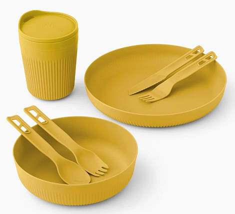 Набор туристической посуды Sea To Summit Passage Dinnerware Set 1P, 7 Piece (Arrowwood Yellow), фото 1