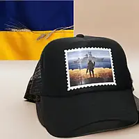 Набор "Победа" летняя кепка с патриотическим рисунком и флаг Украины в банке