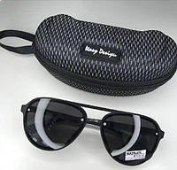 Черные мужские Солнцезащитные очки Капельки MATRIX POLARIZED Матрикс Антибликовые с поляризацией MATRLXS  WSX