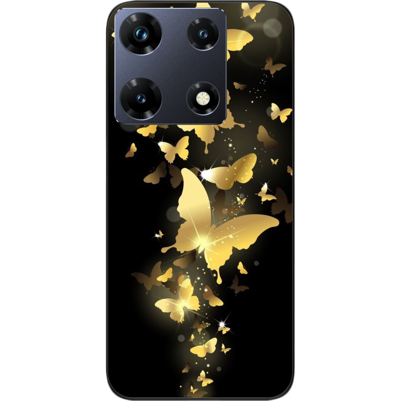 Силіконовий чохол Epik для Infinix Note 30 Pro 4G (X678B) з картинкою Золоті метелики