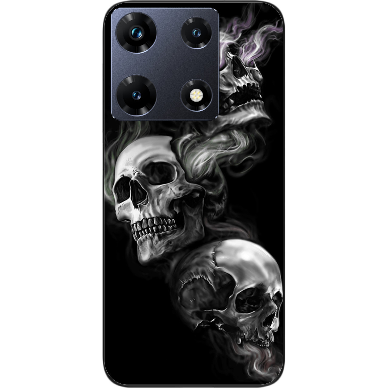 Бампер силіконовий чохол Epik для Infinix Note 30 Pro 4G (X678B) з картинкою Три черепи