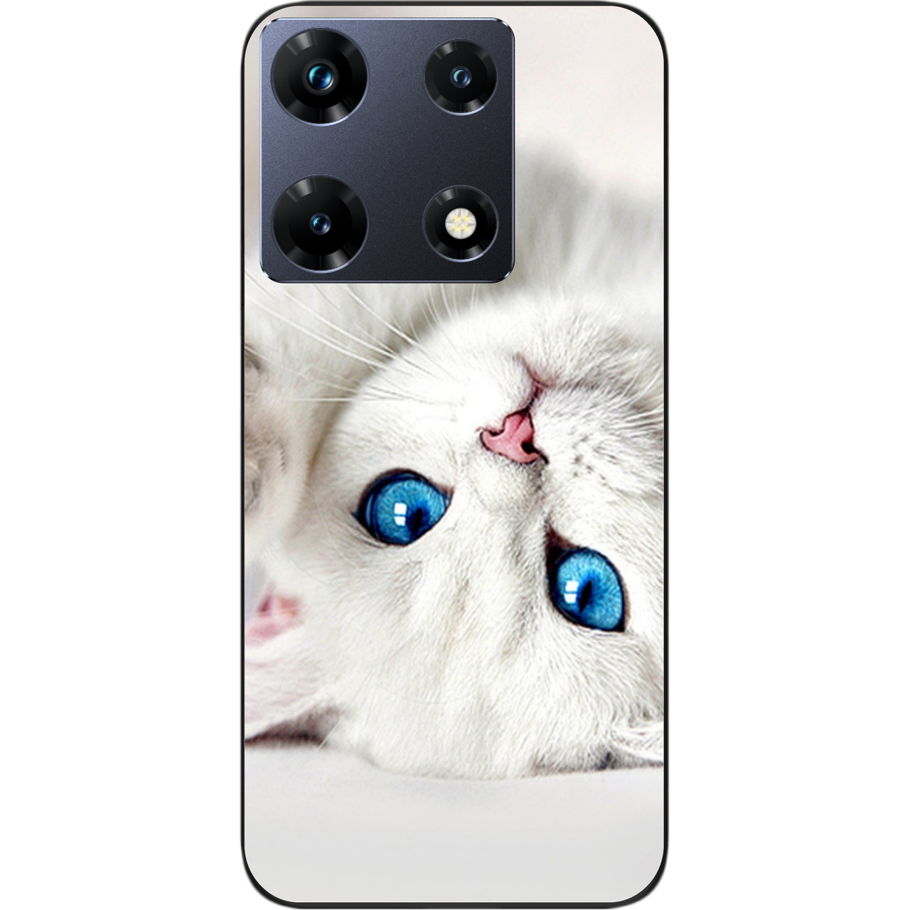 Силіконовий чохол Epik для Infinix Note 30 Pro 4G (X678B) з картинкою Білий котик