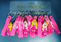 Брелок для ключей из резины с надписью "Barbie кукла"