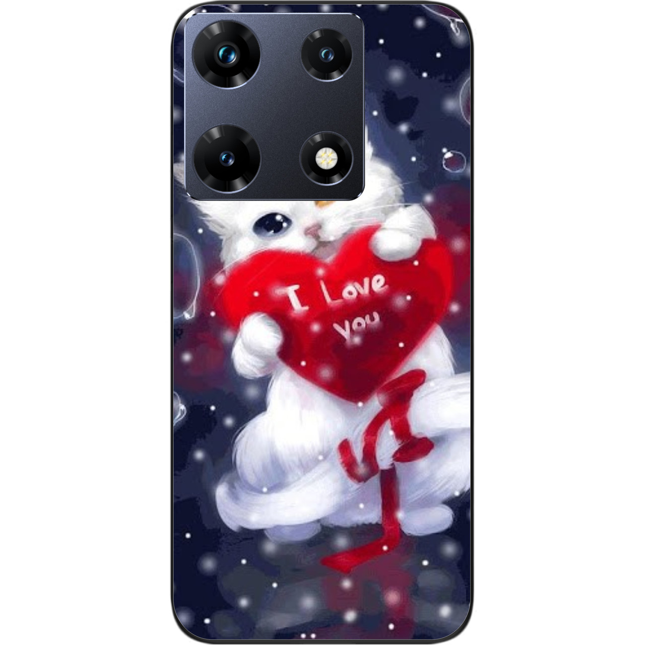 Силіконовий чохол Epik для Infinix Note 30 Pro 4G (X678B) з картинкою Котик із серцем